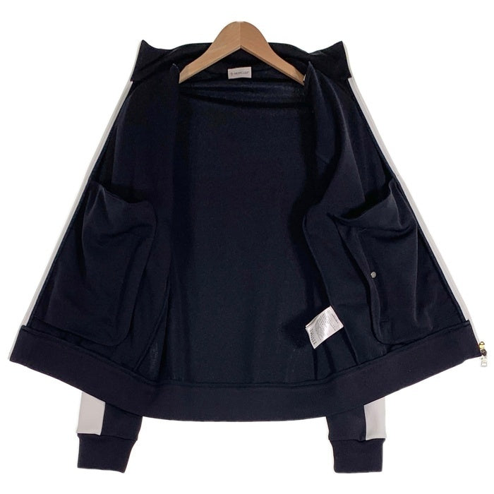 MONCLER モンクレール ZIP UP CARDIGAN ジップアップ カーディガン トラック ジャケット ブラック ホワイト 54024212UFQW Size M 福生店