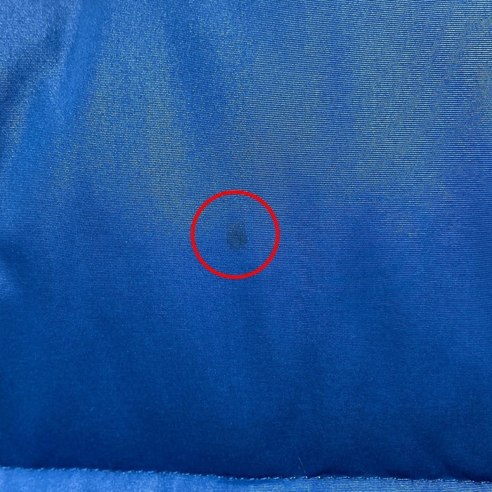 Dubble Works ダブルワークス レザーヨーク ダウンベスト ブルー ベージュ ウエアハウス Size L 瑞穂店