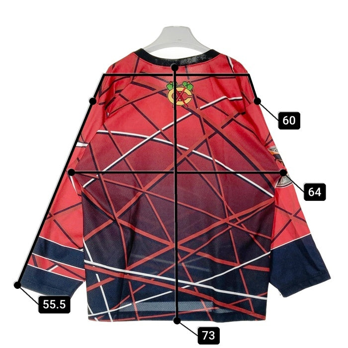 NIKE ナイキ S6-08-11-FSA カゴ ブラックホークス CCM ゲームシャツ レッド sizeL 瑞穂店
