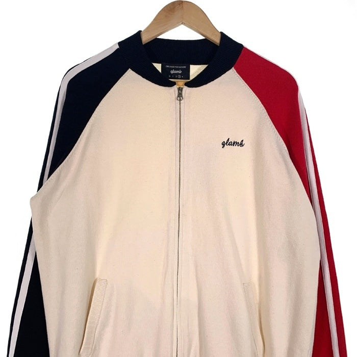 glamb グラム Jan knit jersey ジャンニットジャージ ジップアップ ホワイト GB0118/KNT07 Size 3 福生店