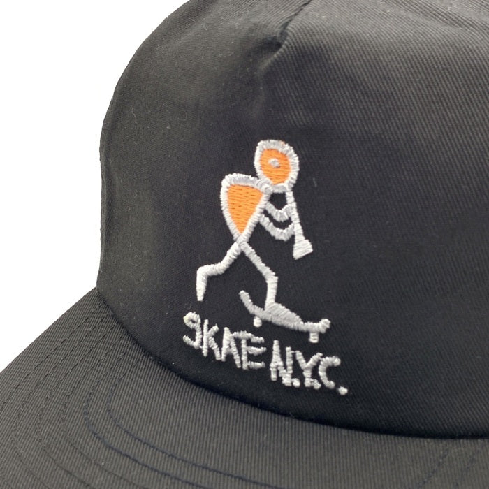 80-90's SKATE N.Y.C. スケートニューヨークシティ 刺繡 5パネルキャップ ブラック 福生店
