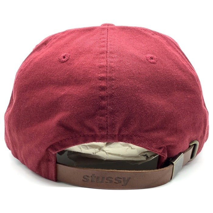 90's STUSSY ステューシー hats ドラゴン刺繡 コットン 6パネルキャップ  ボルドー オールド 紺タグ 台湾製 福生店
