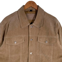 TCM ティーシーエム Echtes Leather 豚革スプリット レザージャケット ベージュ Size XL 福生店
