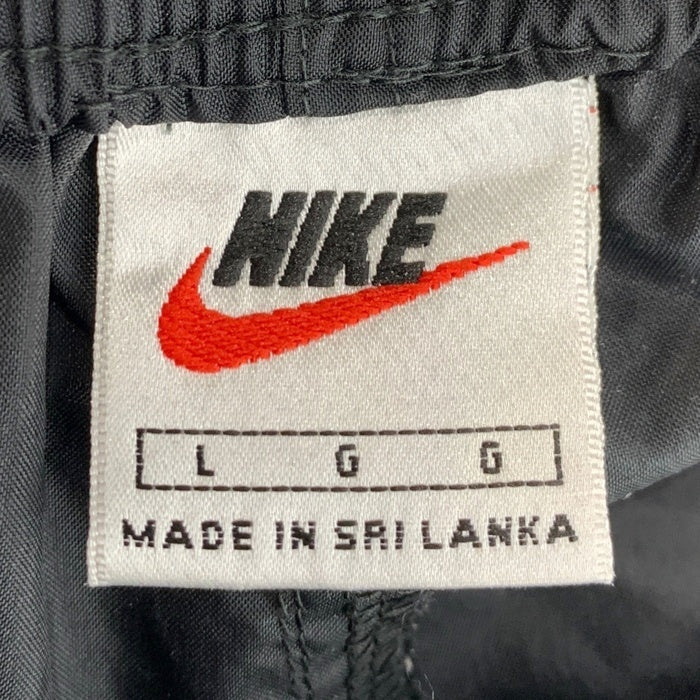 00's NIKE ナイキ ナイロン トラックパンツ ブラック 裾スウッシュ刺繡 Size L 福生店