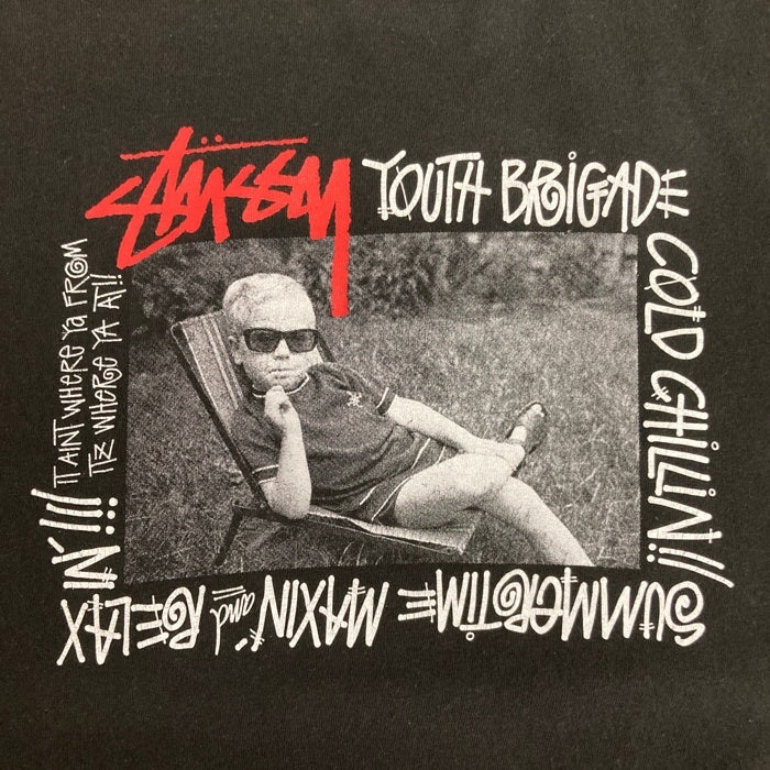 STUSSY ステューシー YOUTH BRIGADE キッズフォト Tシャツ ブラック sizeM 瑞穂店