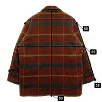 CHAPS RALPH LAUREN チャップスラルフローレン 80's チェック ウール 襟付きコート ブラウン sizeL 瑞穂店