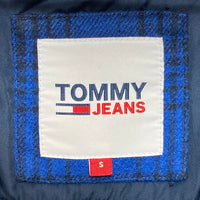 TOMMY JEANS トミージーンズ MIX PLAID JACKET チェック柄 フード付きボタンジャケット ブルー sizeS 瑞穂店