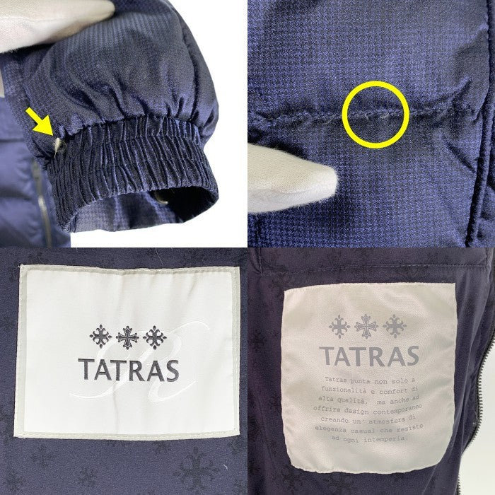 TATRAS タトラス R ナイロン ジップアップ ダウンジャケット ファー ネイビー MTA15A4313 Size 2 福生店