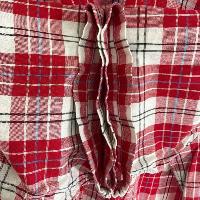 RRL ダブルアールエル 90's 三ツ星タグ ボックスカット チェック 半袖 ワークシャツ レッド sizeM 瑞穂店
