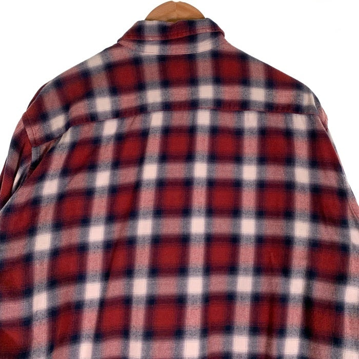 Rags McGREGOR ラグスマックレガー OMBRE CHECK SHIRTS 長袖 オンブレチェックシャツ コットン レッド 211176605 Size S 福生店