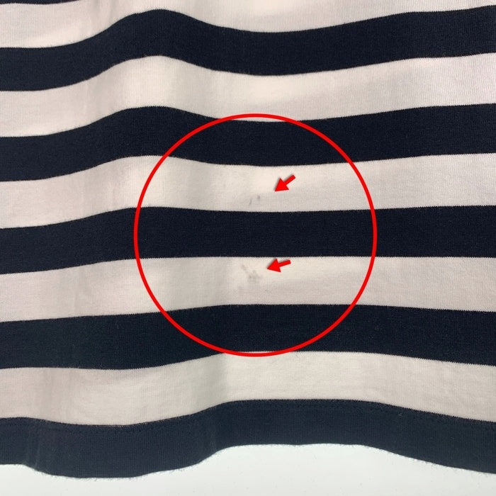 Graphpaper グラフペーパー クルーネック ボーダーTシャツ ブラック ホワイト GU223-70010B Size 2 福生店