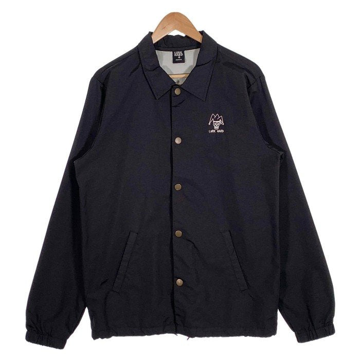 LURK HARD ラークハード ナイロンコーチジャケット ブラック スナップボタン Size M 福生店
