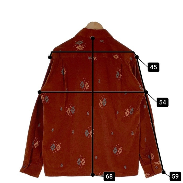 Style Eyes スタイルアイズ アーガイル コーデュロイシャツ ブラウン SE28749 Size M 福生店