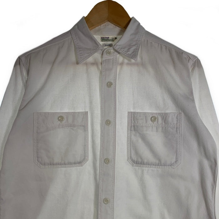 WAREHOUSE ウエアハウス 3035 TRIPLE STITCH WORK SHIRT LOOSE-FIT ワークシャツ 長袖 ホワイト マチ付き Size 36 福生店