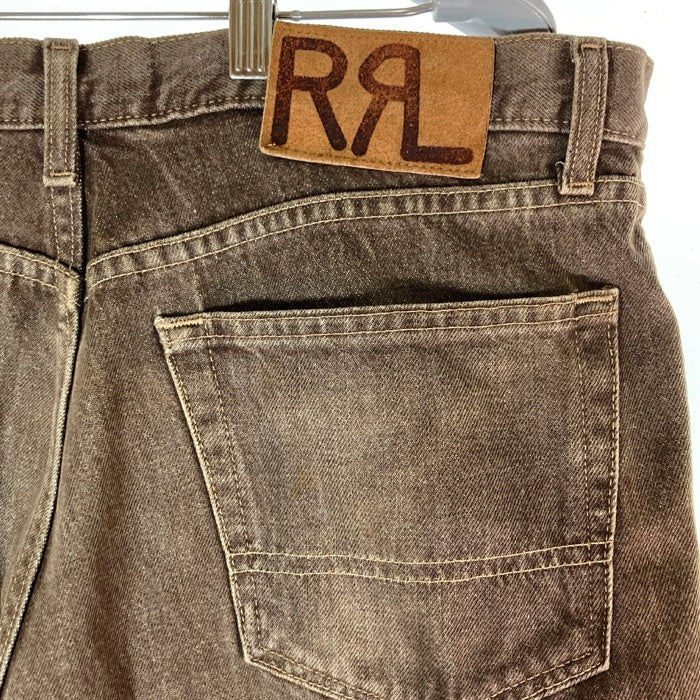 RALPH LAUREN ラルフローレン RRL ダブルアールエル R004 テーパードデニムパンツ USA製 ベージュ sizeW36 瑞穂店