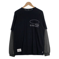 WTAPS ダブルタップス 26SS SLDR / LS / COTTON レイヤード 長袖 Tシャツ ブラック チャコール 261ATDT-CSM12 Size 02 福生店
