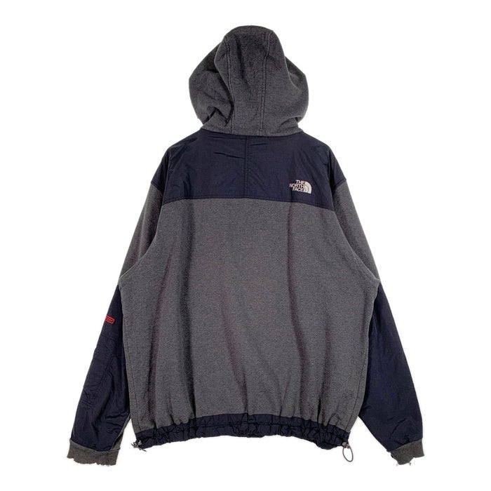 00's THE NORTH FACE ノースフェイス STEEP TECH スティーブテック スウェット ナイロン切替 プルオーバーマウンテンパーカー ジャケット チャコールグレー F05 Size XXXL 福生店
