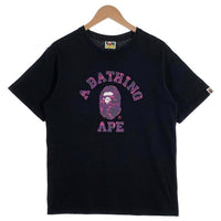 A BATHING APE ア ベイシング エイプ Colour Colleage TEE 半袖 Tシャツ ブラック パープル Size L 福生店