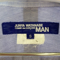 JUNYA WATANABE COMME des GARCONS MAN ジュンヤワタナベ コムデギャルソンマン AD2015 WQ-B011 リネン混パッチワーク 長袖シャツ ブルー sizeS 瑞穂店