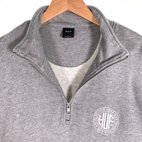 HUF ハフ コットン ハーフジップ スウェット グレー Size L 福生店