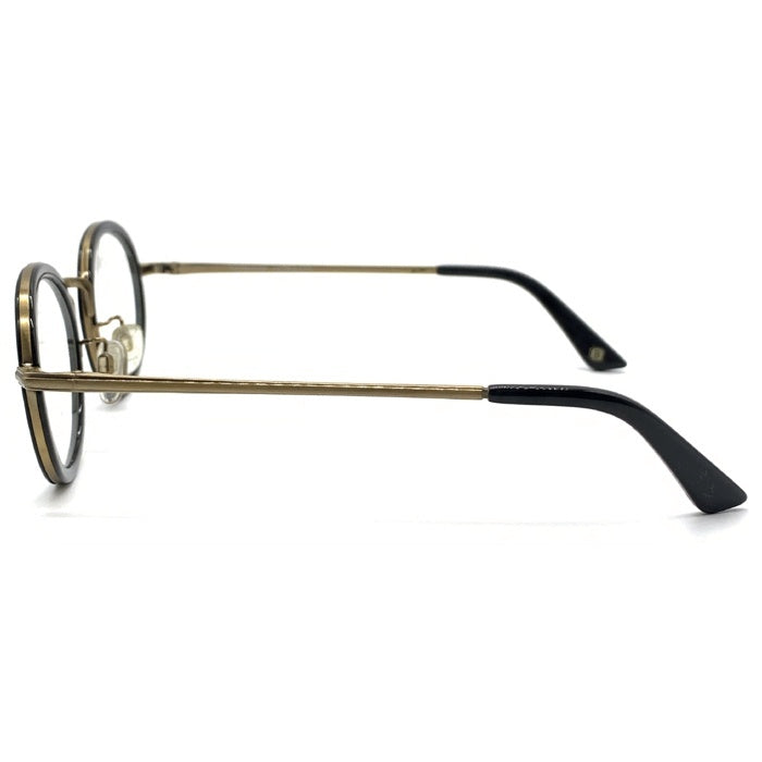 BLACK FLYS EYEWEAR ブラックフライズ アイウェア FLY BARON 丸メガネ クリアレンズ ブラック ゴールド 福生店