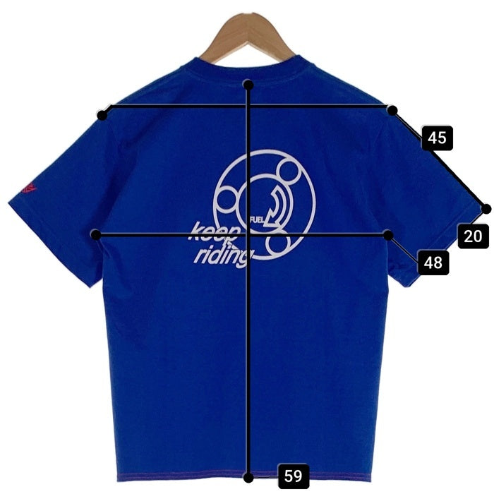 Dagda Leathers ダグダレザーズ プリントTシャツ 袖刺繡 ブルー 旧マッコイ 滝沢氏 Size S 福生店