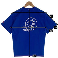 Dagda Leathers ダグダレザーズ プリントTシャツ 袖刺繡 ブルー 旧マッコイ 滝沢氏 Size S 福生店