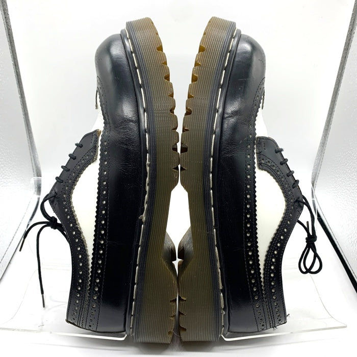 Dr.Martens ドクターマーチン ウィングチップ レザーシューズ ブラック ホワイト イングランド製 3989/34 Size UK 8 (約27cm) 福生店