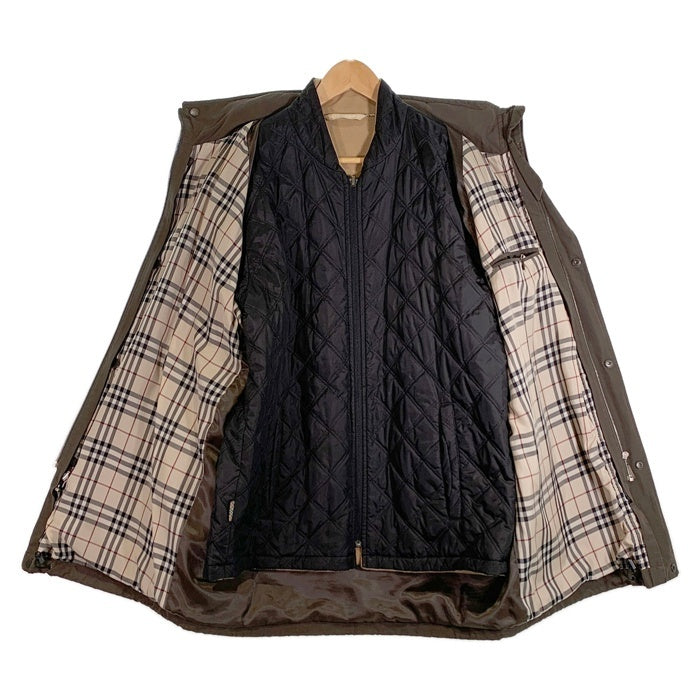 BURBERRY LONDON バーバリーロンドン コットン ポリエステル ハーフコート カーキ キルティングライナー付 BBN05-116-76 Size LL 福生店
