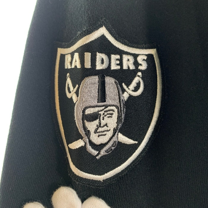 90's majestic マジェスティック RAIDERS レイダース NFL クルーネック スウェット ブラック メキシコ製 Size XL 福生店