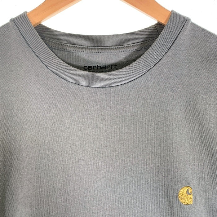 CARHARTT WIP カーハートワークインプログレス S/S CHASE T-SHIRT チェイスTシャツ 刺繡 ライトブルー Size M 福生店