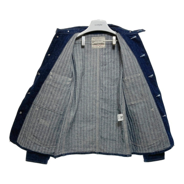 WAREHOUSE ウエアハウス Lot2165 INDIGO HERRINGBONE COVERALL WITH CHINSTRAP ヘリンボーンカバーオール ジャケット インディゴ Size 36 瑞穂店