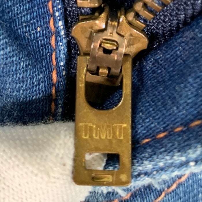 TMT ティーエムティー SWEATLIKE-STRETCH PAINT CRASH DENIM 5P TAPERED スウェットライク ストレッチデニムパンツ ダメージ加工 インディゴ TPT-F1902 Size L 福生店