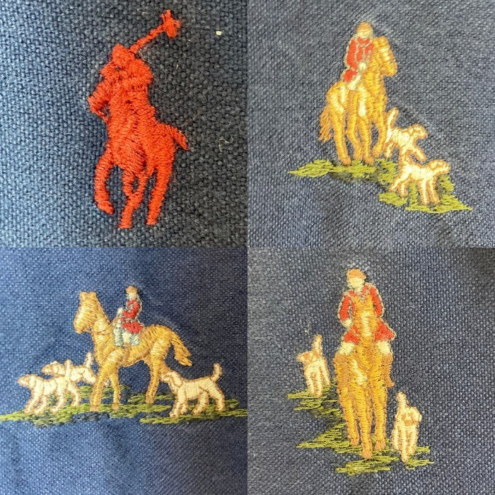 POLO RALPH LAUREN ポロラルフローレン オックスフォードシャツ 刺繍総柄 ネイビー sizeM 瑞穂店