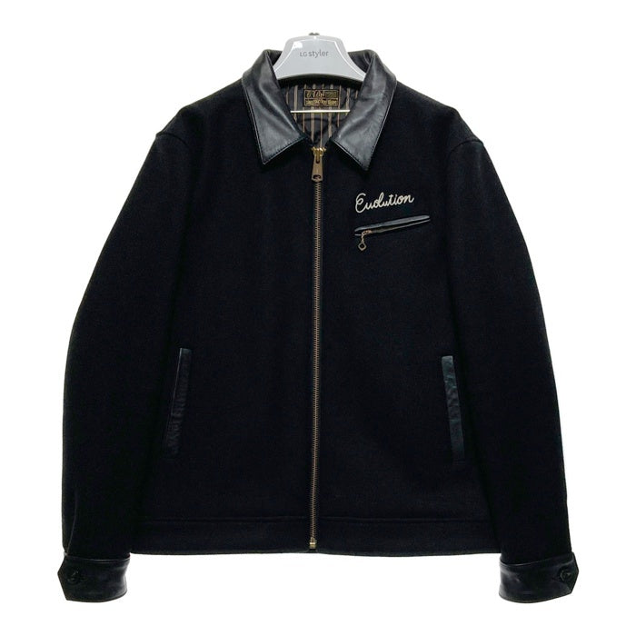 T.F.O.A クローズ 武装戦線 ウール レザー スポーツジャケット ブラック Size L 瑞穂店