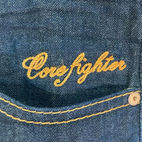 corefighter コアファイター 刺繍ロゴ デニム インディゴ size34 瑞穂店