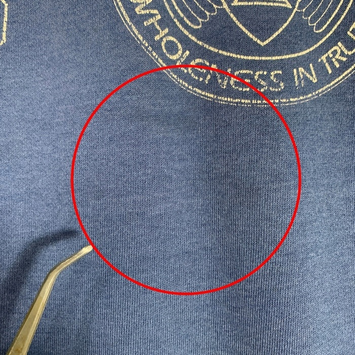 80's Champion チャンピオン SEATTLE PACIFIC ラグランスリーブ スウェットトレーナー ブルー USA製 Size XL 福生店