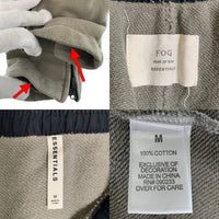 FOG ESSENTIALS エッセンシャルズ サイドジップ ジョガーパンツ カーキ ブラック Size M 福生店