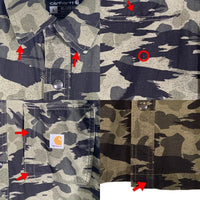 Carhartt カーハート CANVAS FLEECE LINE CAMO SHIRT JACKET キャンバス 内フリース カモフラージュ シャツジャケット グリーン 105171 N15 Size L 福生店