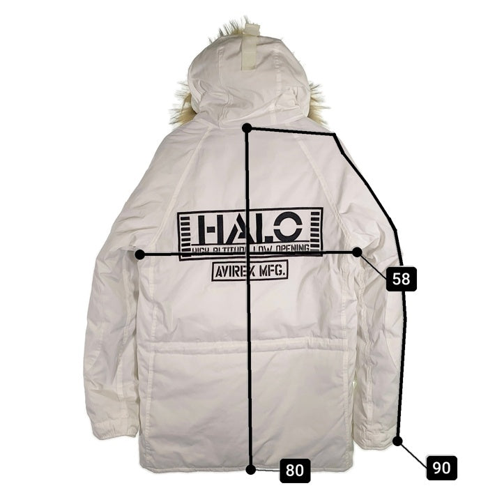 AVIREX アヴィレックス 19AW N-３B MODIFIED HALO フライトジャケット ホワイト 6192170 Size L 福生店