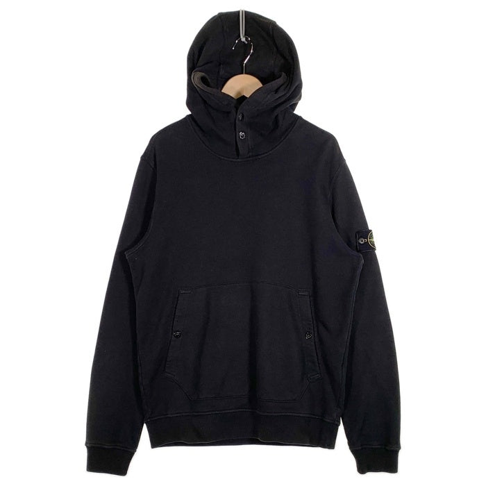 STONE ISLAND ストーンアイランド ガーメントダイ プルオーバーフーディー パーカー ブラック Size L 福生店