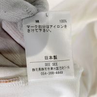 SEE SEE シーシー SUPER BIG ROUND LONG-SLEEVE スーパービッグラウンドロングスリーブ Tシャツ ロゴプリント ホワイト Size L 福生店