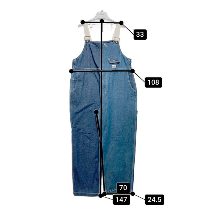 BIG MAC ビッグマック 211-1517 デニム オーバーオール インディゴ sizeM 瑞穂店
