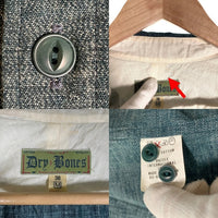 Dry Bones ドライボーンズ ボタンダウンシャツ チンストラップ マチ付 猫目ボタン ネイビー Size 38 福生店