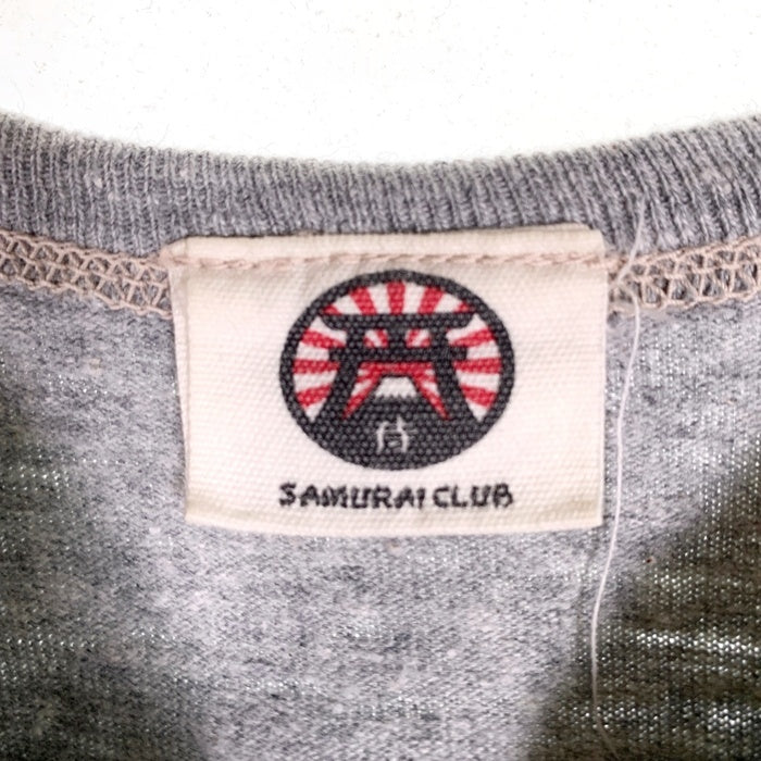 SAMURAI JEANS サムライジーンズ JPN.AIR CORPS OSAKA PREF. 半袖 プリント Tシャツ グレー SizeL 福生店