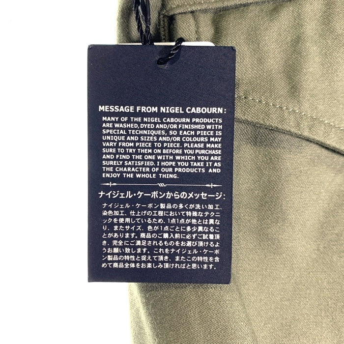 NIGEL CABOURN ナイジェルケーボン アーミーカーゴショート ショートパンツ バックサテン ダークグリーン 8050-00-51012-1-3 Size 34 福生店