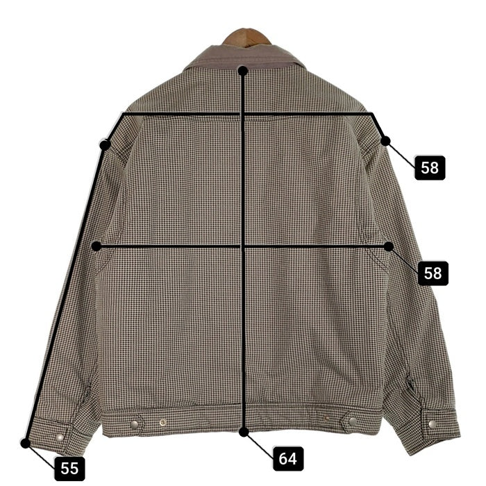 STUSSY ステューシー Drizzler Plaid Bomber Jacket ドリズラー プレイド ボンバージャケット チェック 中綿 グレー 215146 Size S 福生店