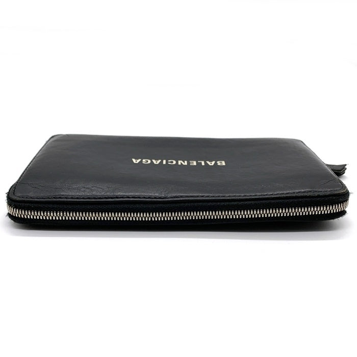 BALENCIAGA バレンシアガ ラウンドファスナー レザーウォレット 長財布 ブラック 661935 福生店