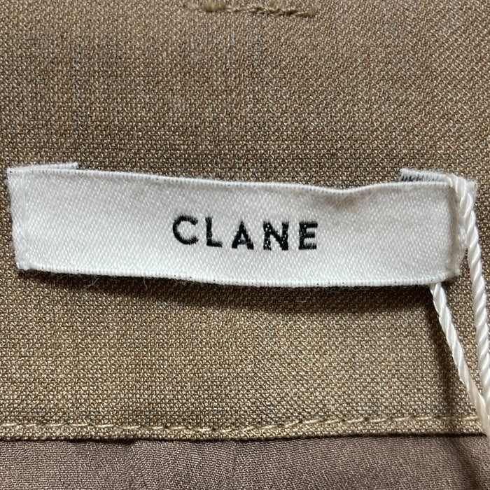 CLANE クラネ 11110-7112 SEMI WIDE TUCK PANTS タックパンツ ベージュ size1 瑞穂店