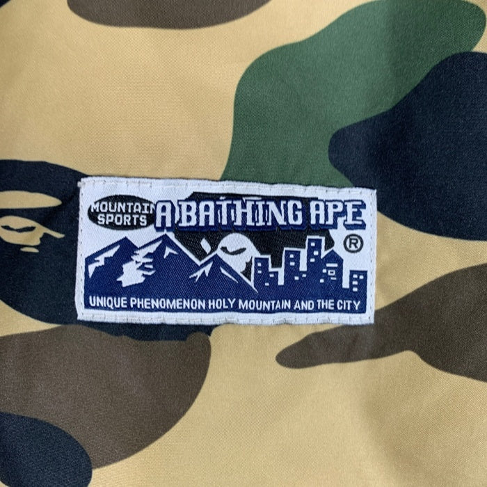 A BATHING APE アベイシングエイプ ナイロン リバーシブルダウンベスト カモフラージュ パープル 001LJ0801019X Size L 福生店